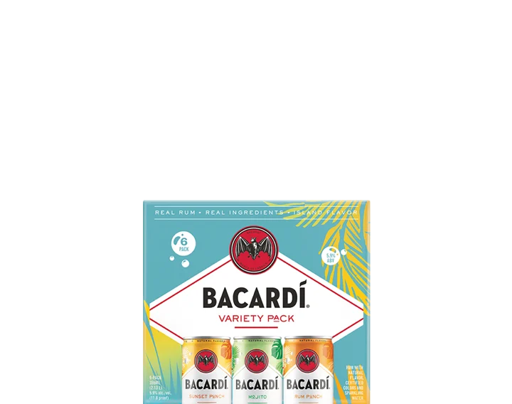 Bacardi Real Rum Cocktails | Variety (6) Pack Cans - Ready To Drink