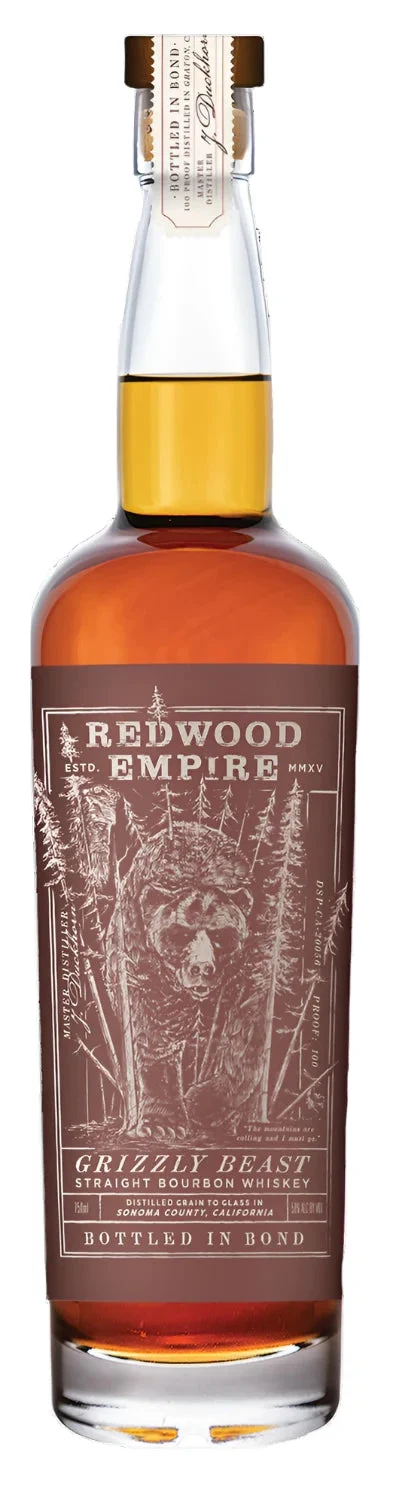 Redwood Empire Grizzly Beast Bottled In Bond Straight Bourbon Whiskey - Whisky