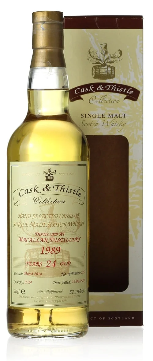 Cask & Thistle Macallan 1989 24 Year 52.1% Single Malt Scotch Whisky - Whiskey