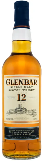 Glenbar 12 Year Old Single Malt Scotch Whisky - Whiskey
