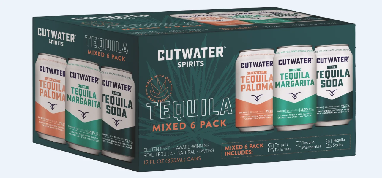 Cutwater Spirits Tequila Mezclado Paquete de 6 Latas - Listo para beber
