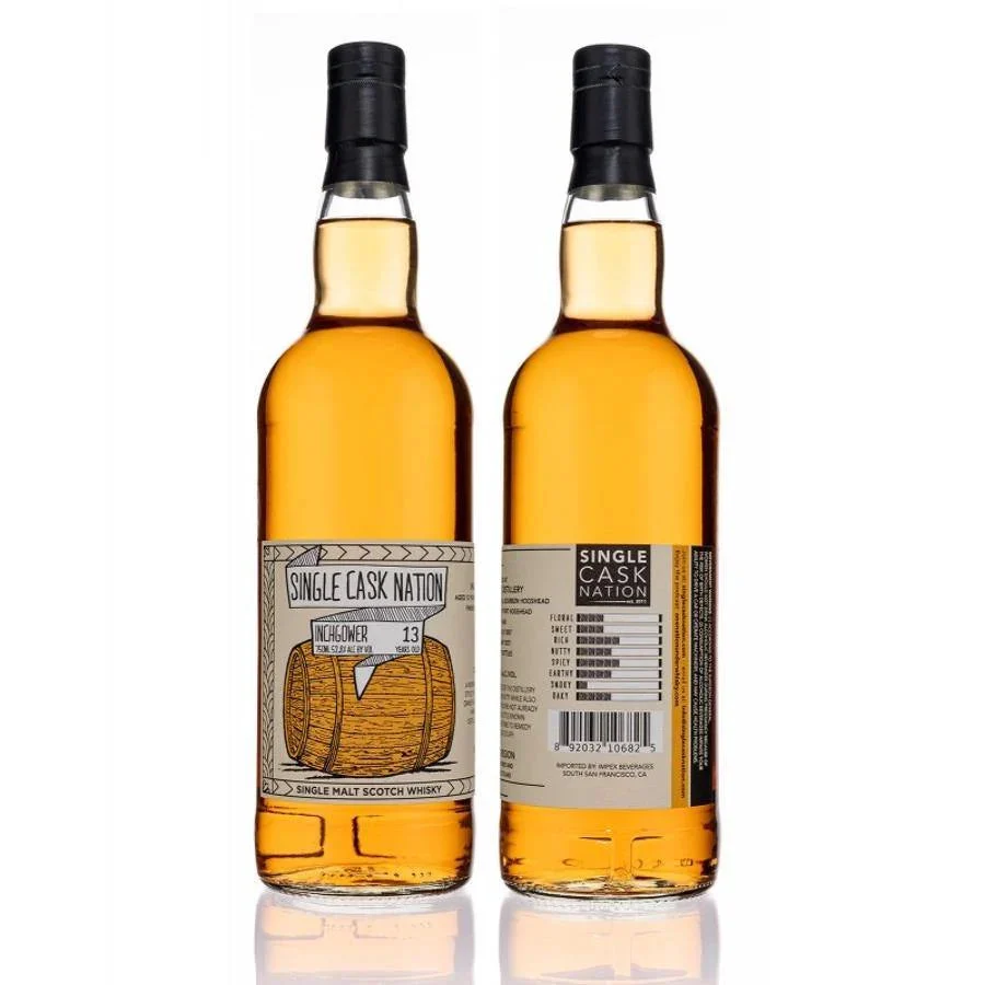 Single Cask Nation Inchgower 13 años ex Tawney Port Hogshead # 668 2007 Whisky escocés