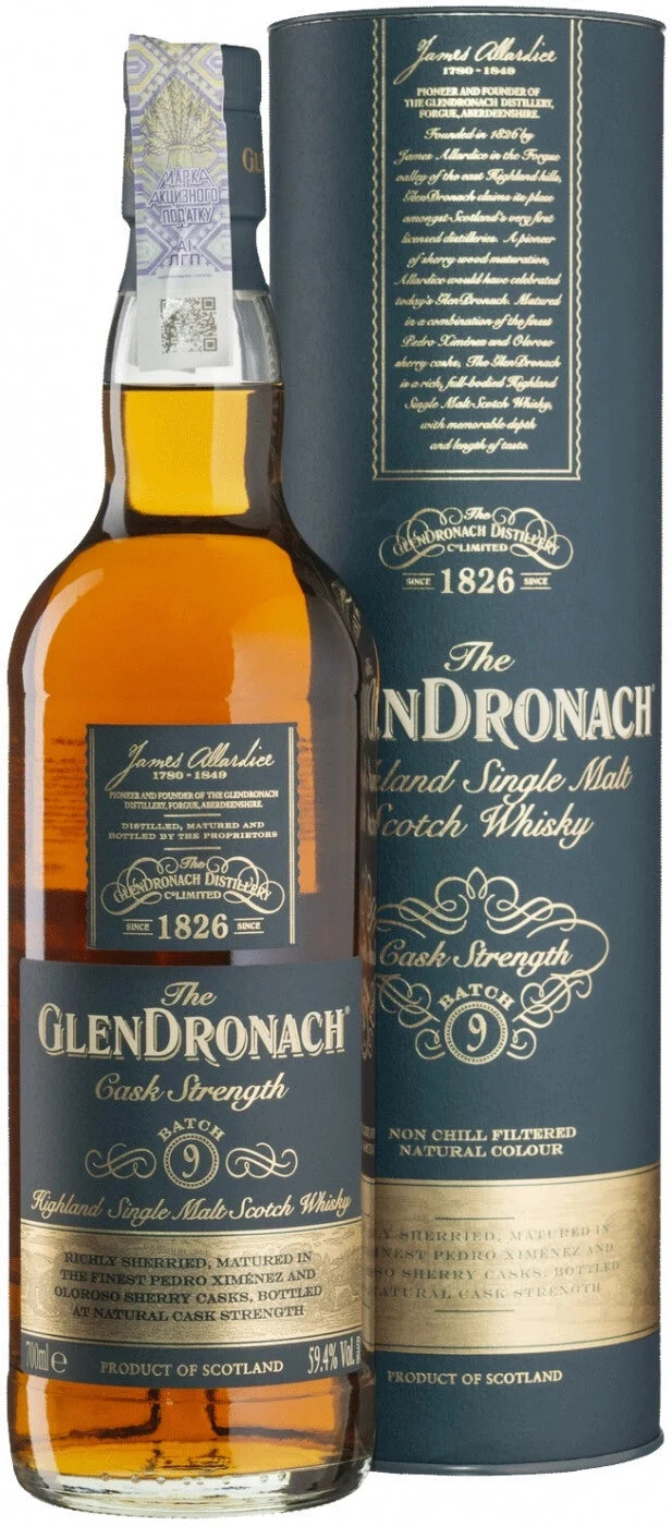 The Glendronach Cask Strength Batch 9 Highland Single Malt Scotch Whisky