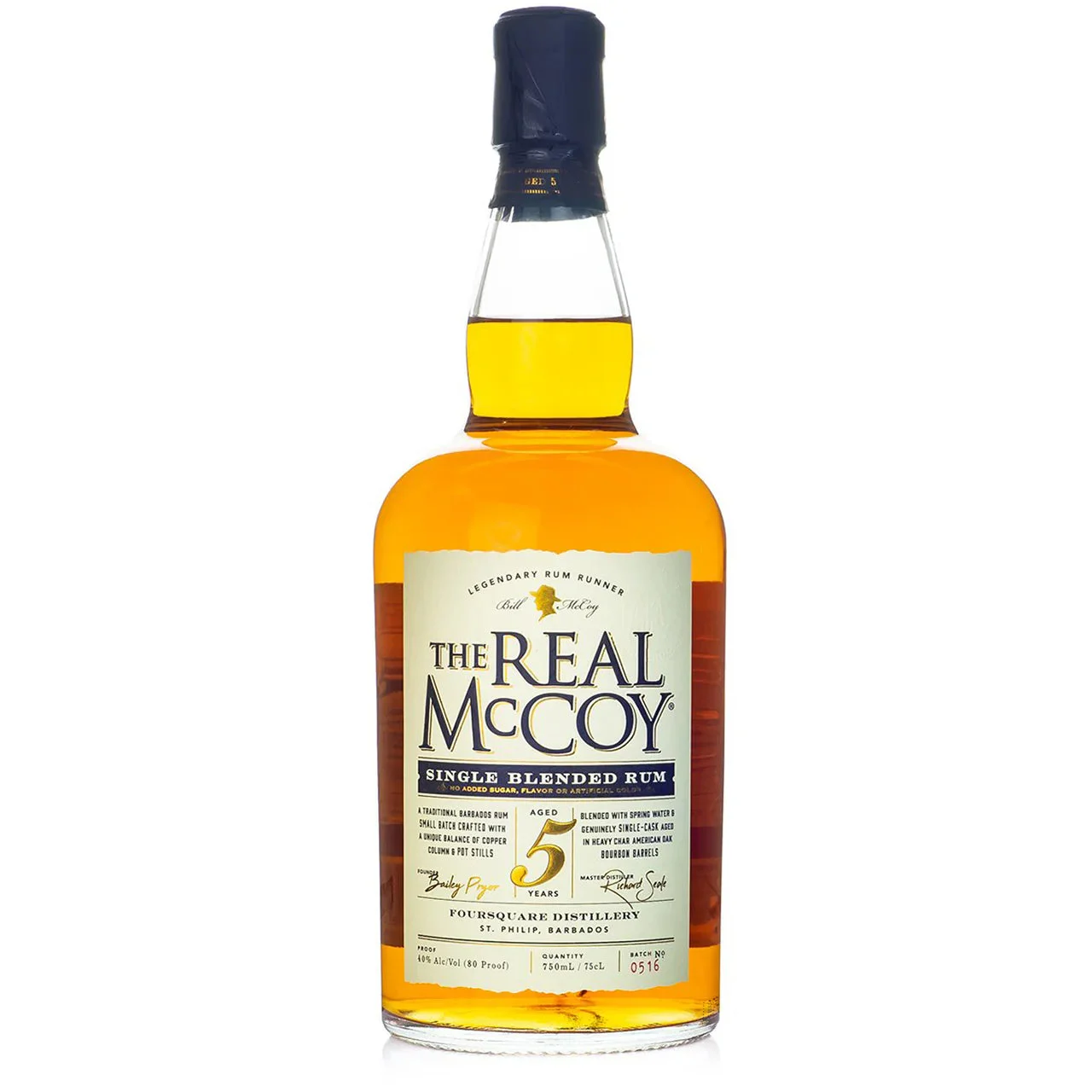 The Real McCoy ron oscuro de mezcla única de 5 años | 700ML