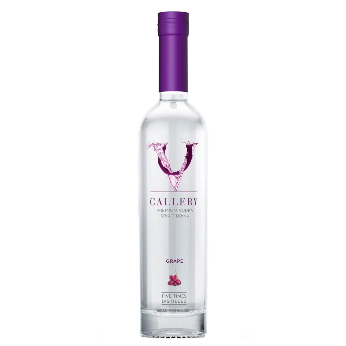 V Gallery Vodka con sabor a uva | 500ML
