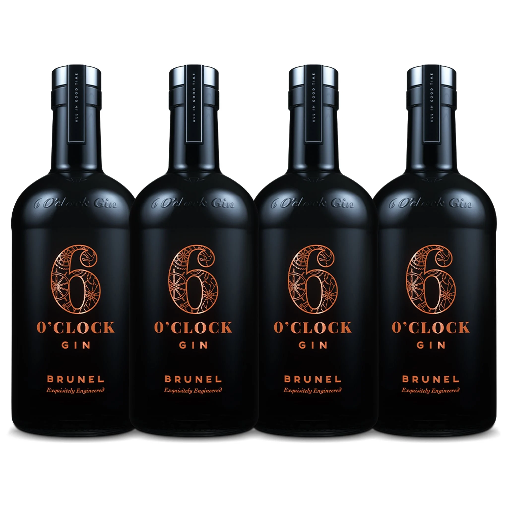 6 O'Clock Brunel Edition Gin (4) Bottle Bundle - Ginebra