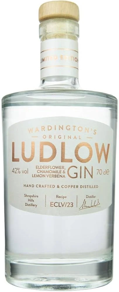 Wardington's Ludlow Gin - Elderflower, Chamomile & Lemon Verbena Flavoured Gin | 700ML