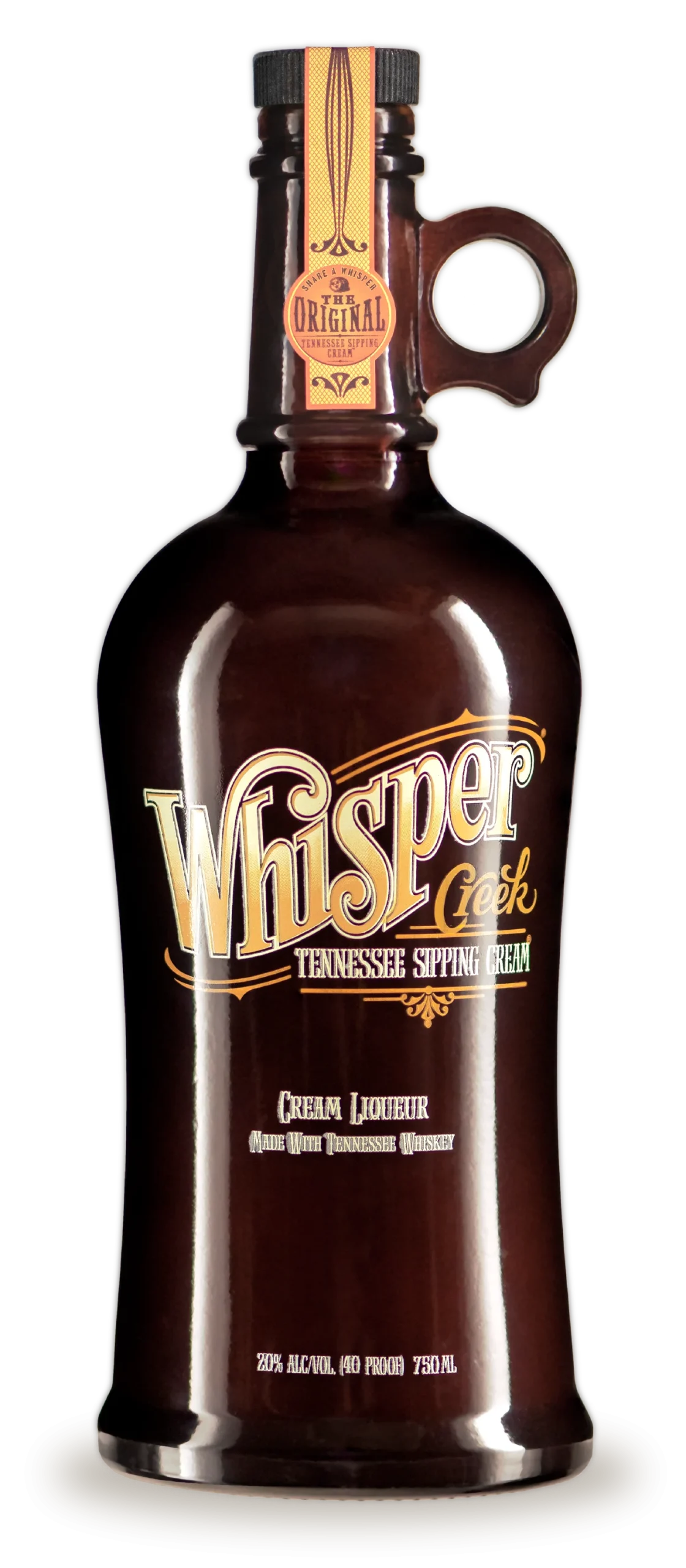 Licor de crema para sorber Whisper Creek Tennessee