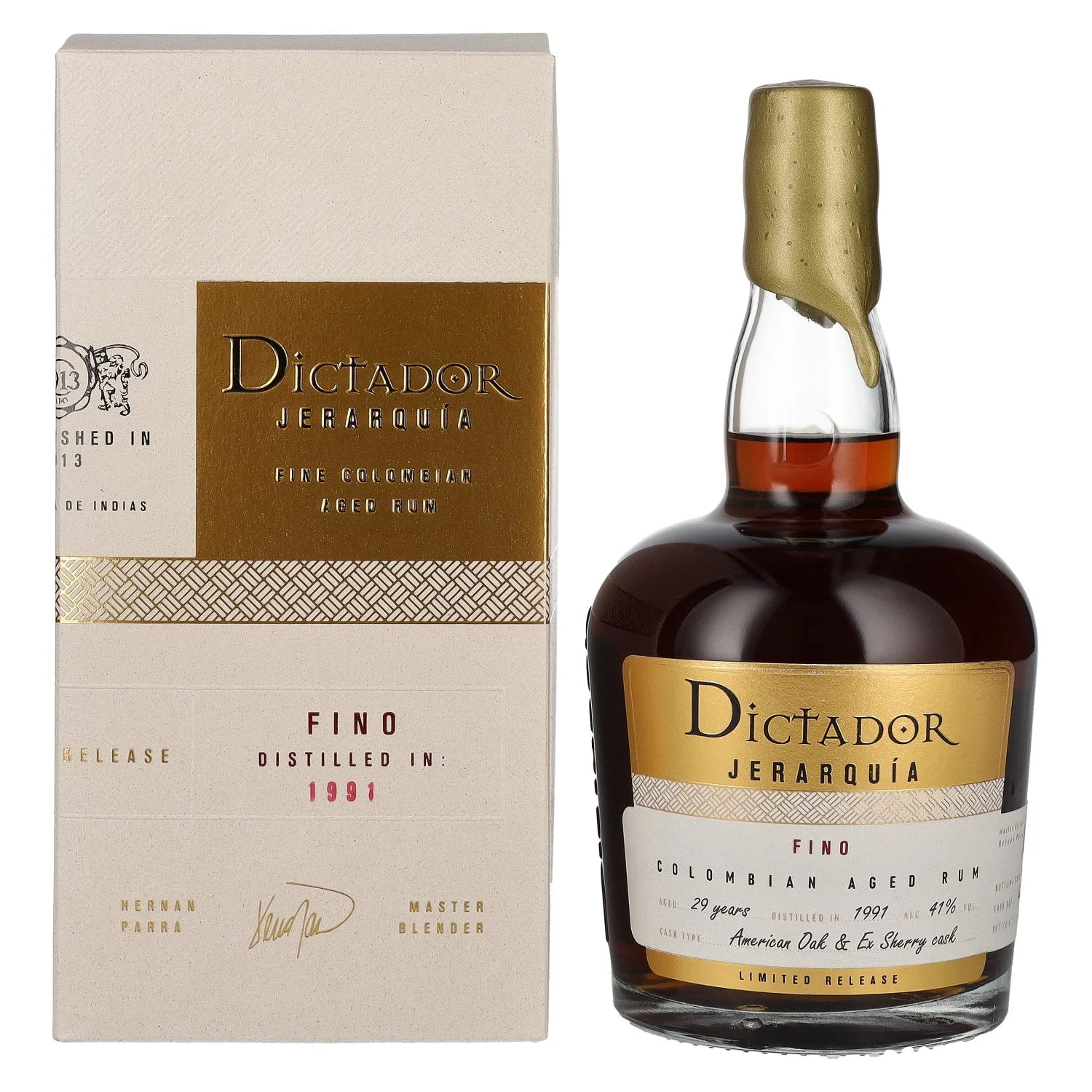 Dictador Jerarquia Fino 29 Year Old American Oak & Ex Sherry Cask 1991 (Proof 82 )Rum | 700ML