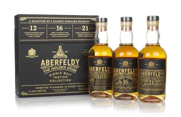 Aberfeldy The Golden Dram Tasting Collection (3 x 20cl) Scotch Whisky | 600ML - Whiskey