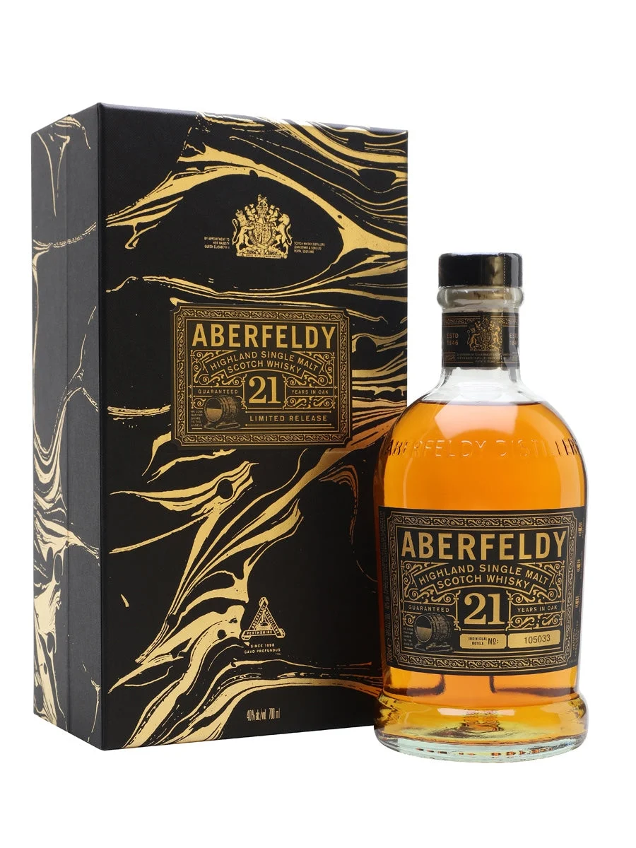 Aberfeldy 21 Year Old Festive Gift Box Highland Single Malt Scotch Whisky | 700ML - Whiskey