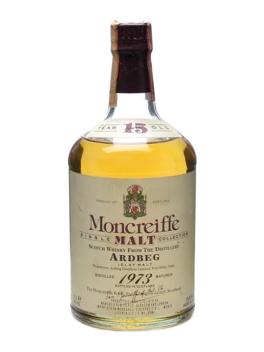 Ardbeg 1973 15 años Moncreiffe Islay Whisky escocés de pura malta
