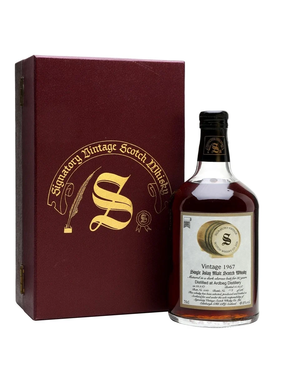 Ardbeg 1967 30 Year Old Sherry Cask #1140 Signatory Islay Single Malt Scotch Whisky | 700ML - Whiskey