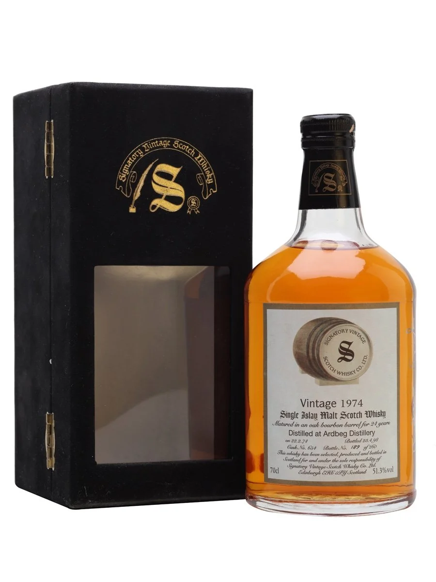 Ardbeg 1974 24 Year Old Cask #654 Signatory Islay Single Malt Scotch Whisky | 700ML - Whiskey