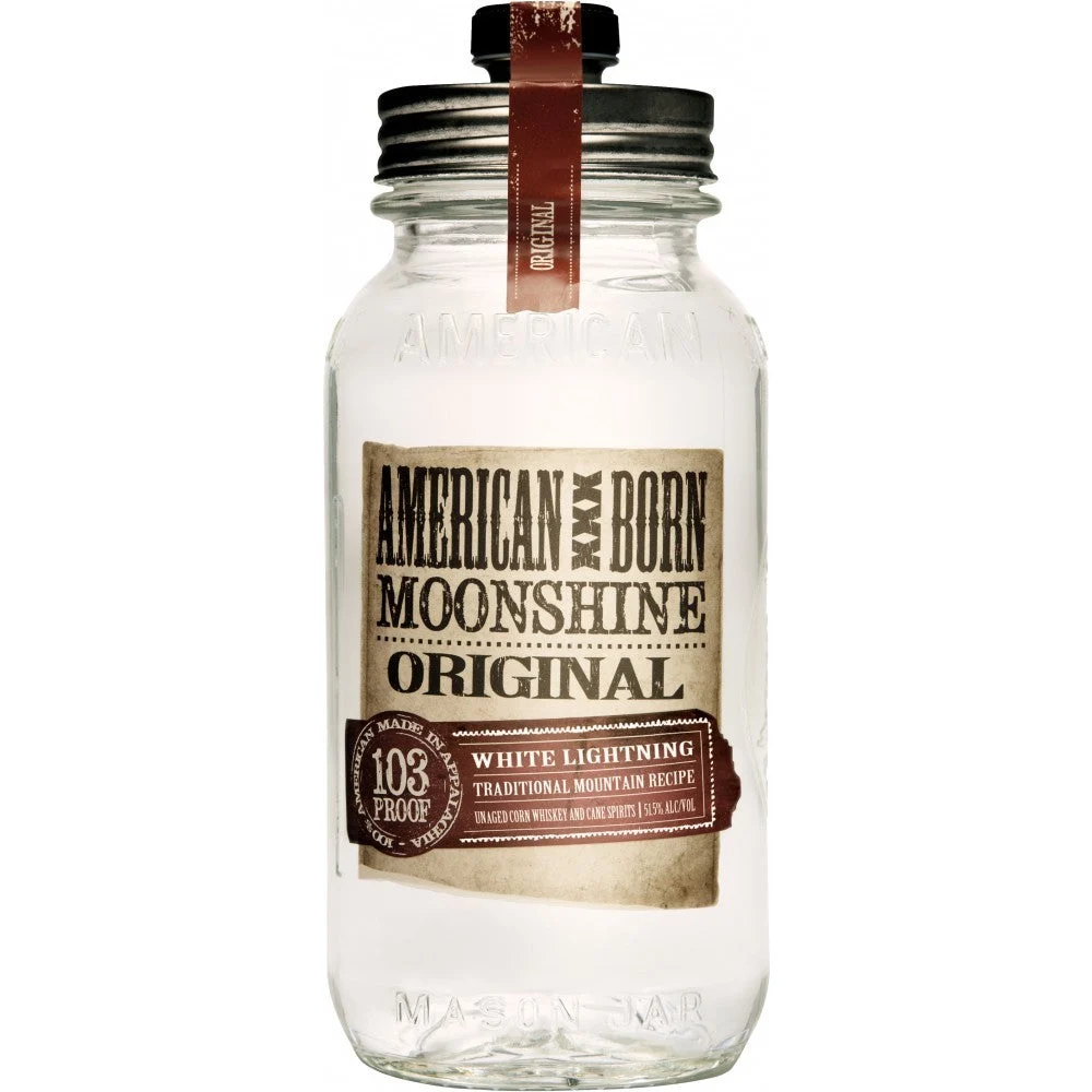 American Born White Lightning Moonshine Whiskey