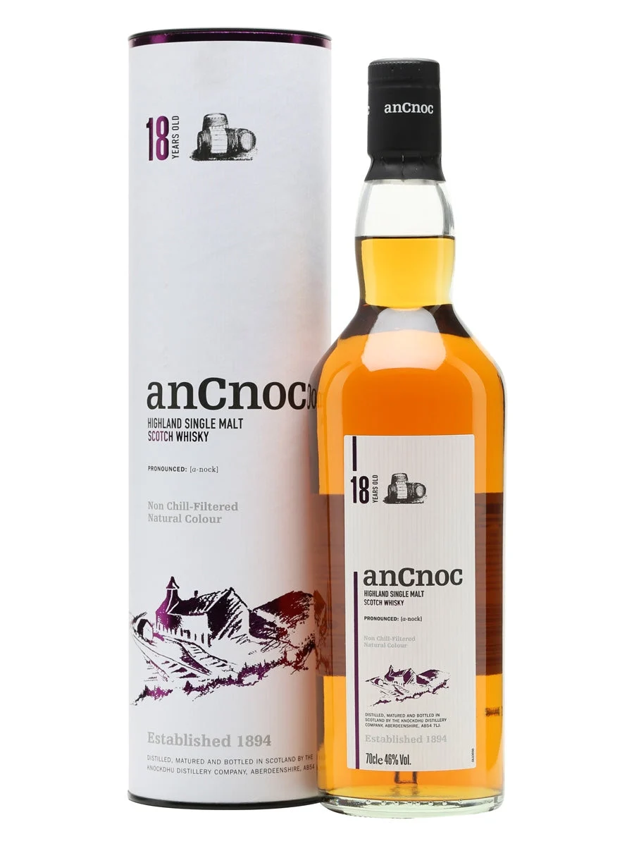 AnCnoc 18 Year Old Highland Single Malt Scotch Whisky | 700ML - Whiskey