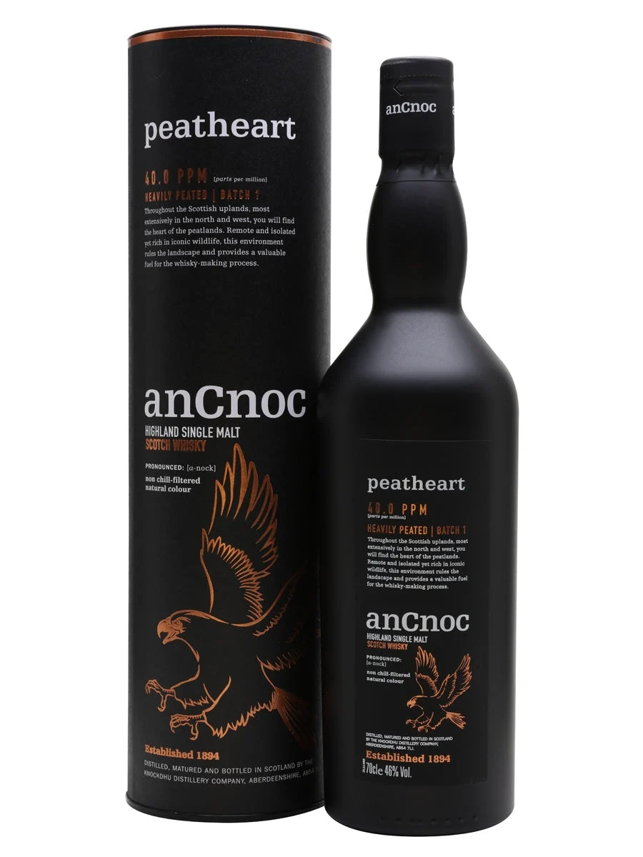 AnCnoc Peatheart Single Malt Scotch Whisky - Whiskey