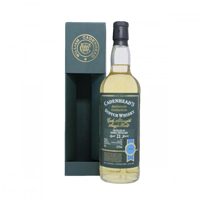 Ardbeg Cadenhead's Authentic Collection 21 Year Old Single Malt Scotch Whisky - Whiskey