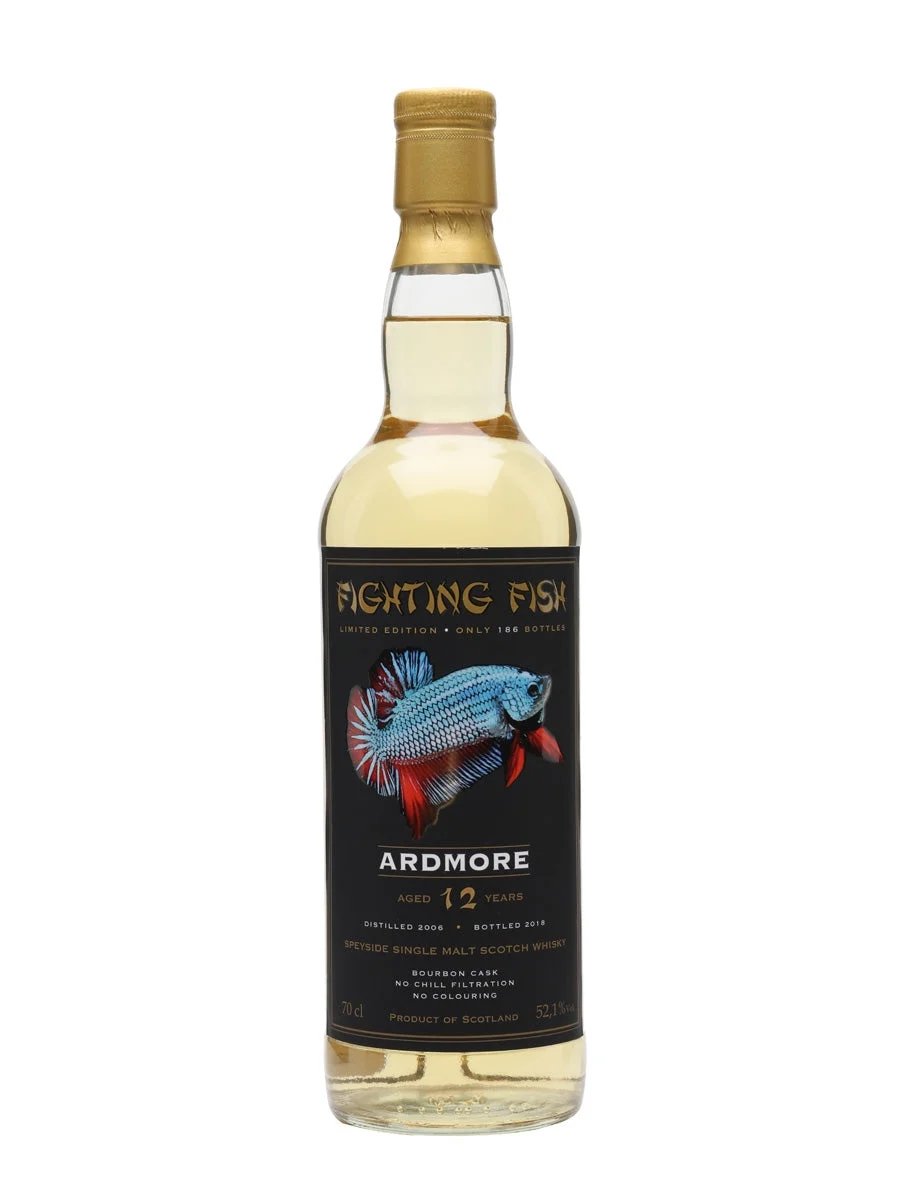 Ardmore 2006 12 Year Old Jack Wiebers Fighting Fish Highland Single Malt Scotch Whisky | 700ML - Whiskey