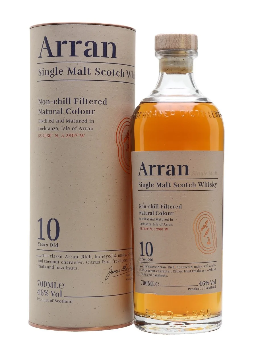 Whisky escocés de pura malta de isla Arran de 10 años | 700ML