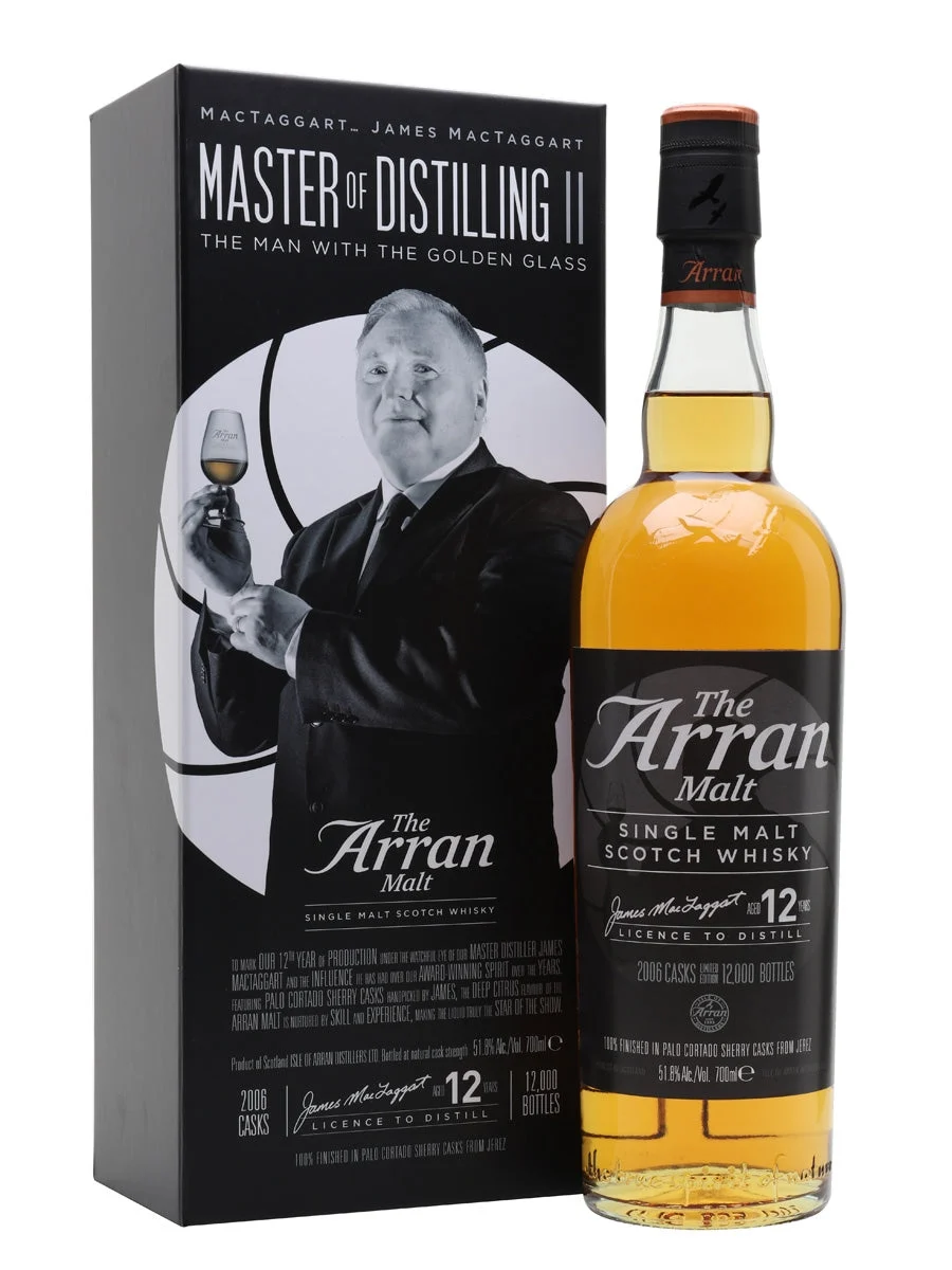Arran 12 Year Old The Man with the Golden Glass Island Single Malt Scotch Whisky | 700ML - Whiskey