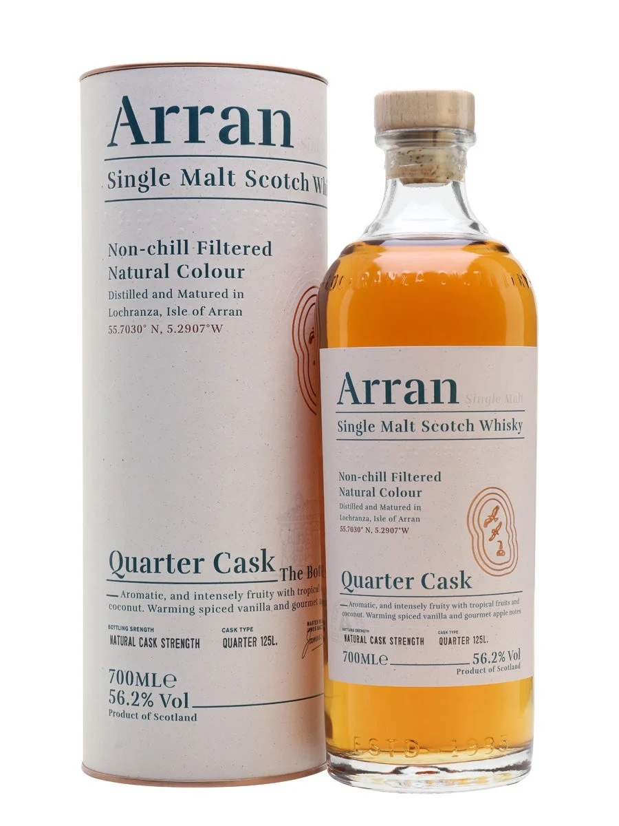 Whisky escocés de pura malta Arran Quarter Cask Island | 700ML