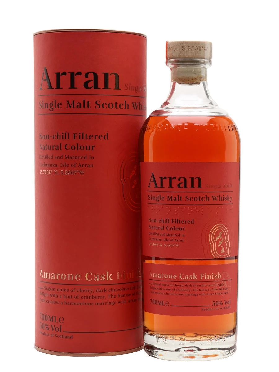Arran Amarone Cask Finish Island Single Malt Scotch Whisky | 700ML - Whiskey