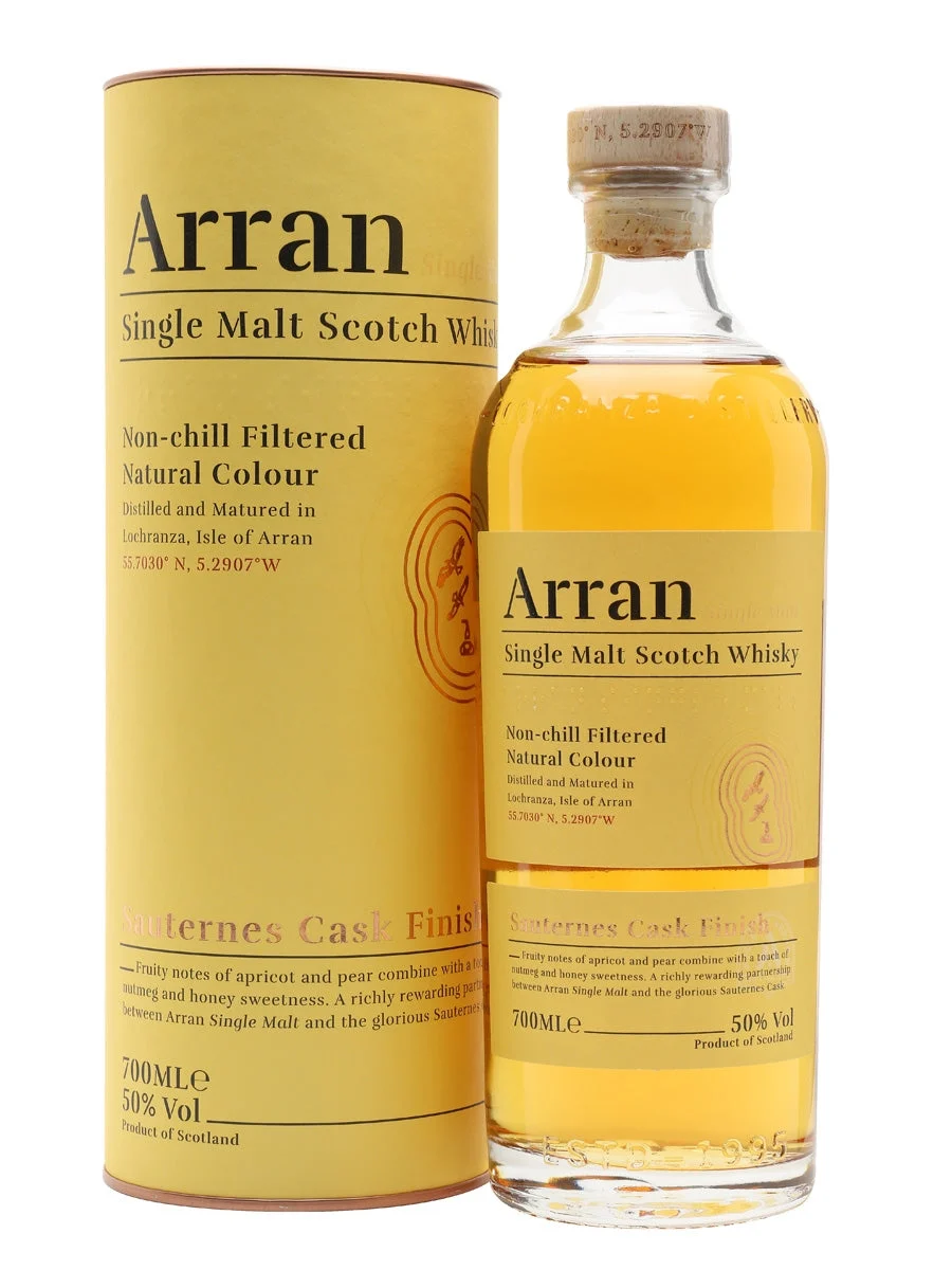 Arran Sauternes Cask Finish Island Single Malt Scotch Whisky | 700ML - Whiskey
