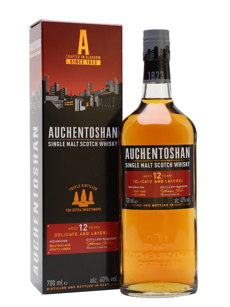Whisky escocés de pura malta de tierras bajas Auchentoshan de 12 años | 700ML