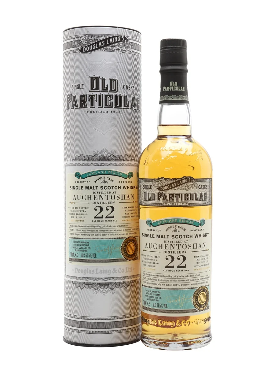 Auchentoshan 1997 22 Year Old Old Particular Lowland Single Malt Scotch Whisky | 700ML - Whiskey