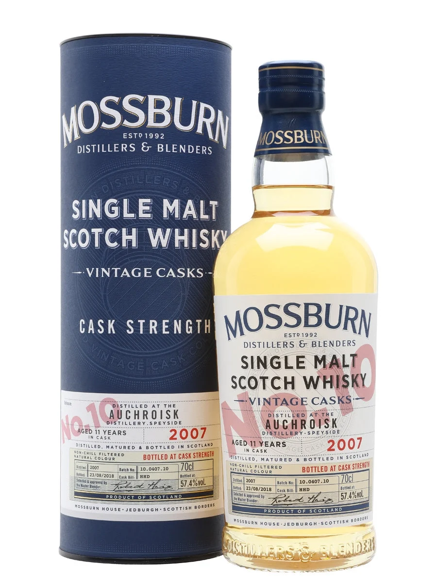 Auchroisk 2007 11 Year Old Vintage Casks #10 Mossburn Speyside Single Malt Scotch Whisky | 700ML - Whiskey