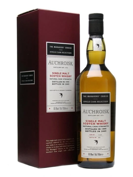 Auchroisk 1999 9 años Managers' Choice Sherry Cask Speyside Whisky escocés de malta única | 700ML - Whiskey