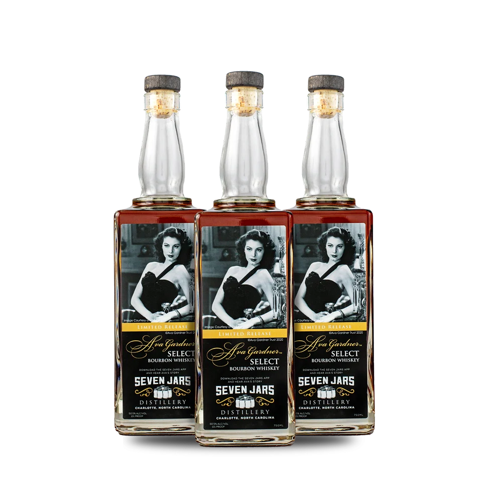 Paquete de 3 botellas de whisky Bourbon Select Ava Gardner de Seven Jars