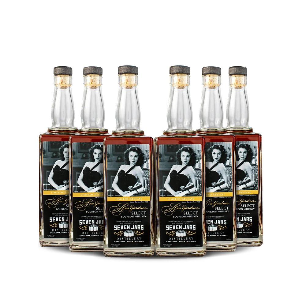 Paquete de 6 botellas de whisky Bourbon Select Ava Gardner de Seven Jars