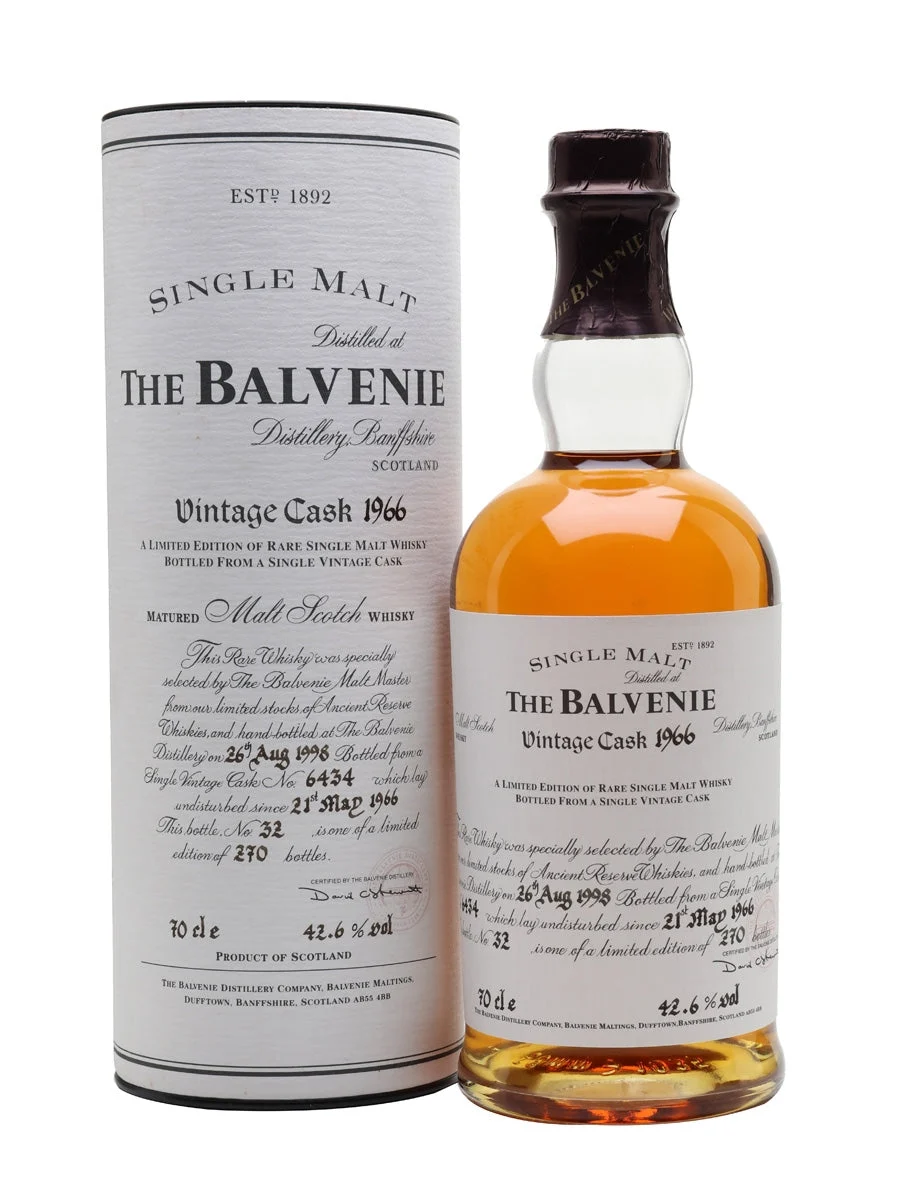 Balvenie 1966 32 Year Old Cask #6434 Speyside Single Malt Scotch Whisky | 700ML - Whiskey