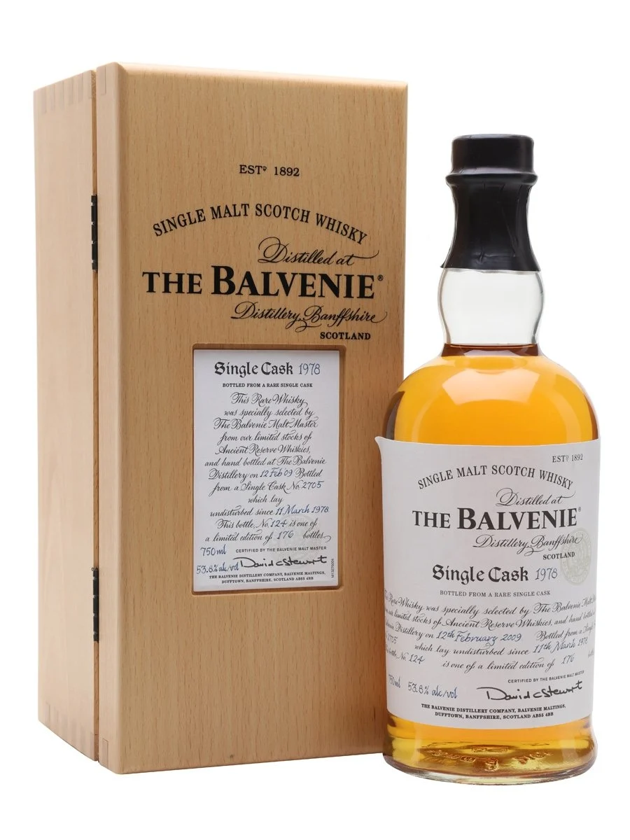 Balvenie 1978 30 años Cask #2705 Whisky escocés de pura malta de Speyside