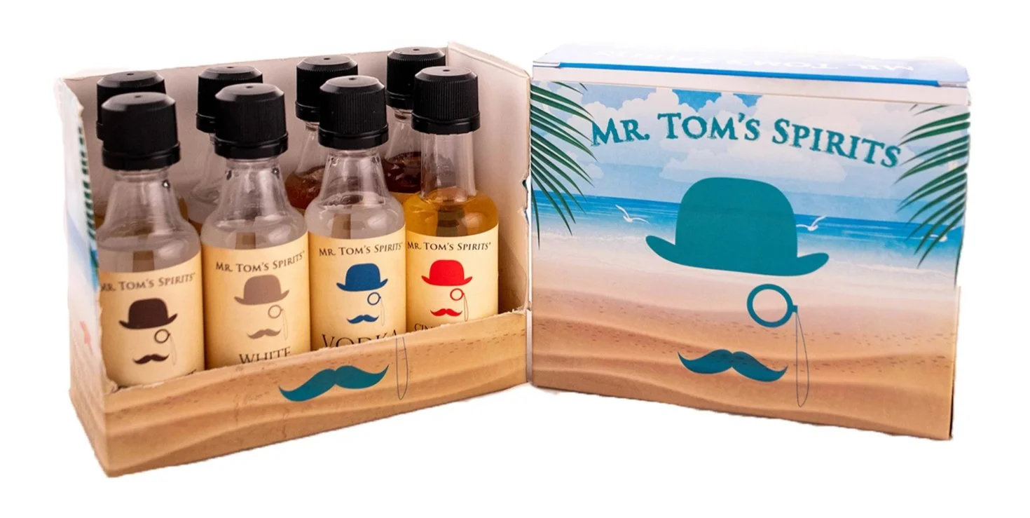 Mr. Tom's Vodka Sample Tasting Pack 8pk Assortment Sleeve 50ml