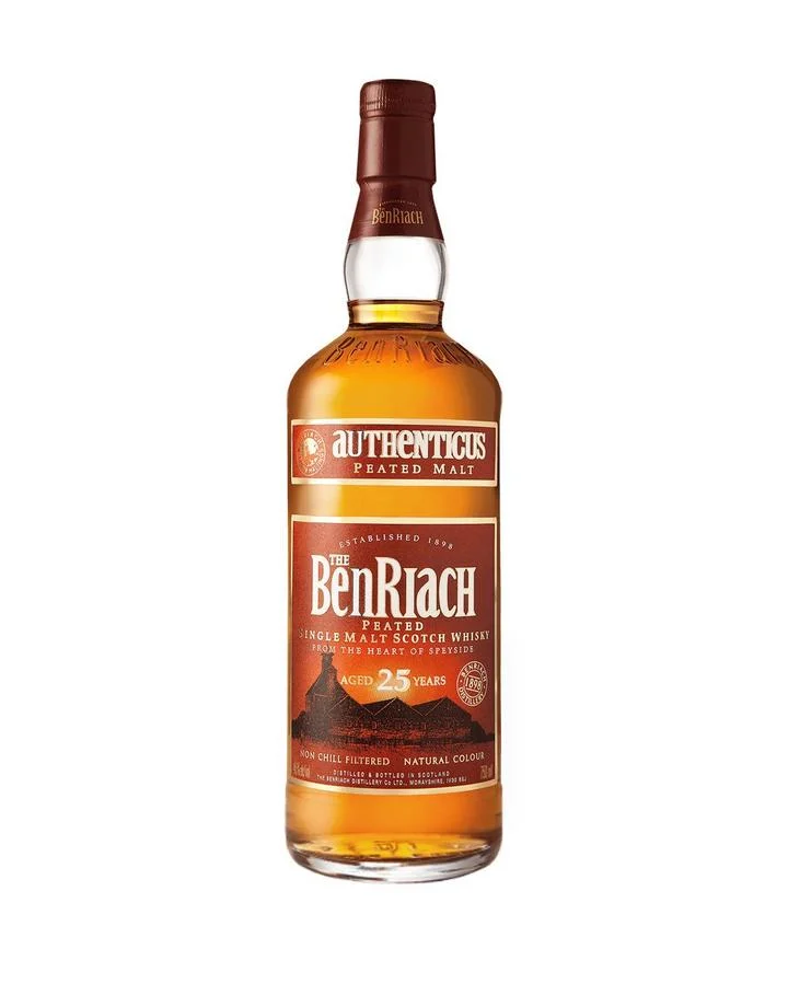 Benriach 25 Year Old Authenticus Peated Malt Single Malt Scotch Whisky - Whiskey