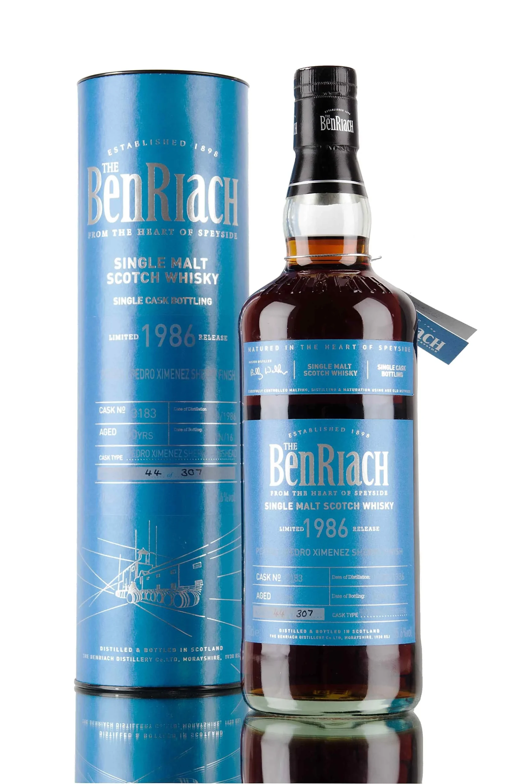Benriach 1986 30 Year Old Batch 13 Cask #3183 Speyside Single Malt Scotch Whisky - Whiskey
