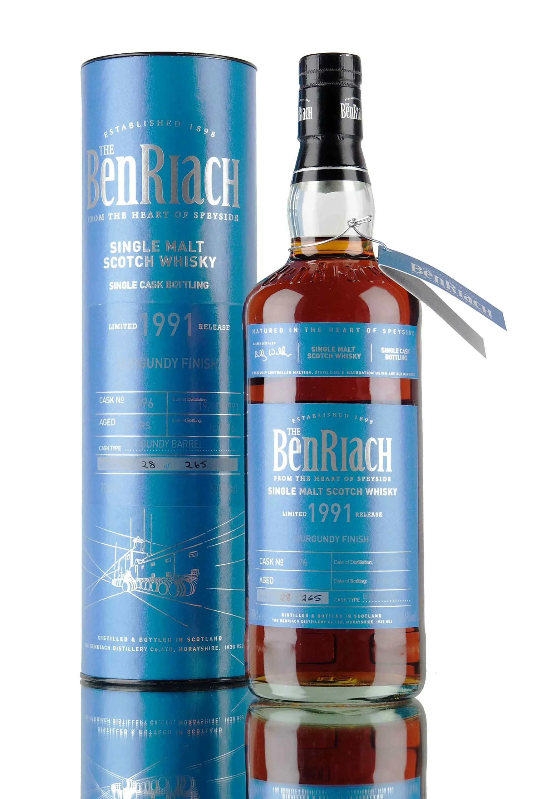 Benriach 1991 24 Year Old Batch 13 Cask #6896 Speyside Single Malt Scotch Whisky - Whiskey