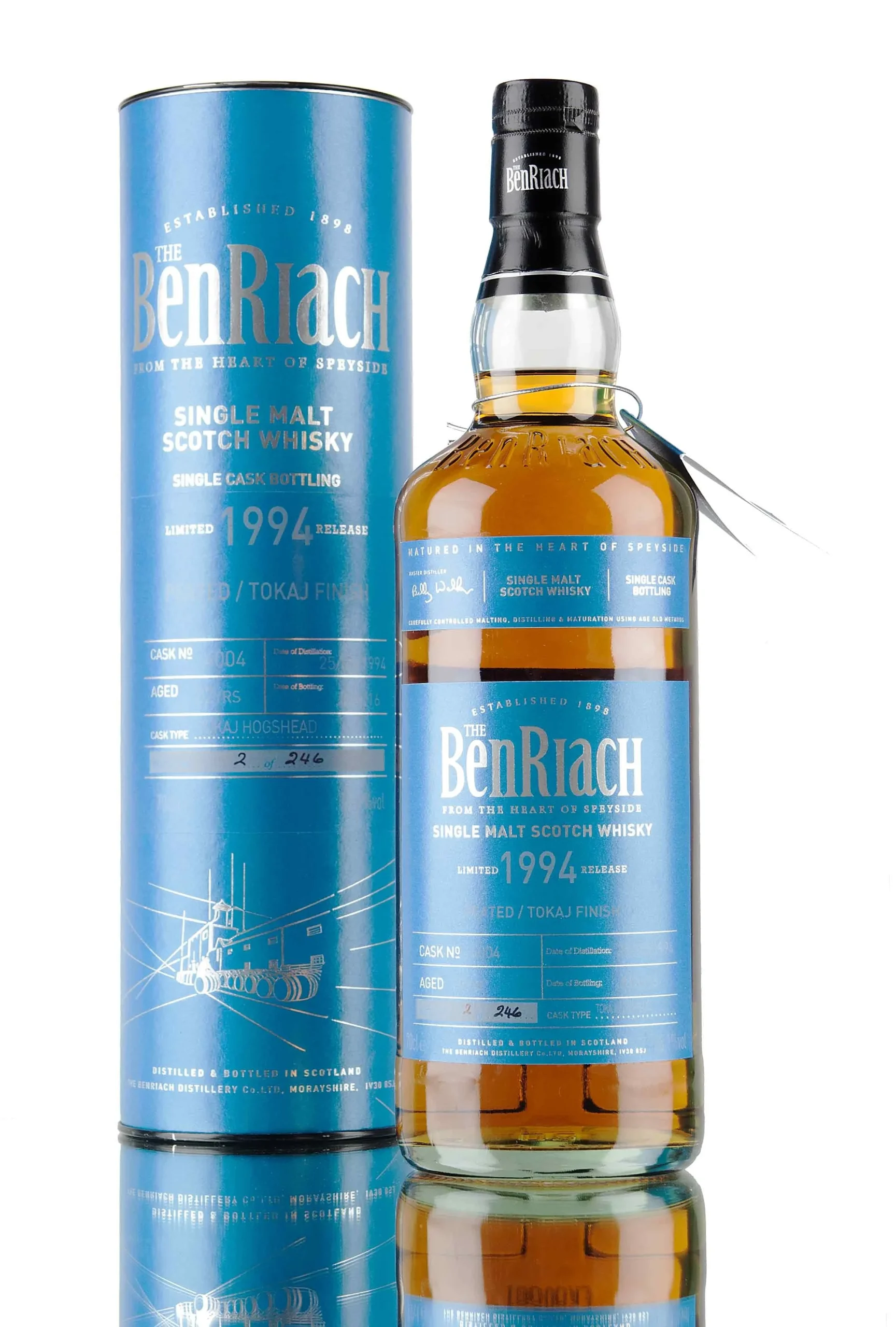 Benriach 1994 22 Year Old Batch 13 Cask #4004 Speyside Single Malt Scotch Whisky - Whiskey