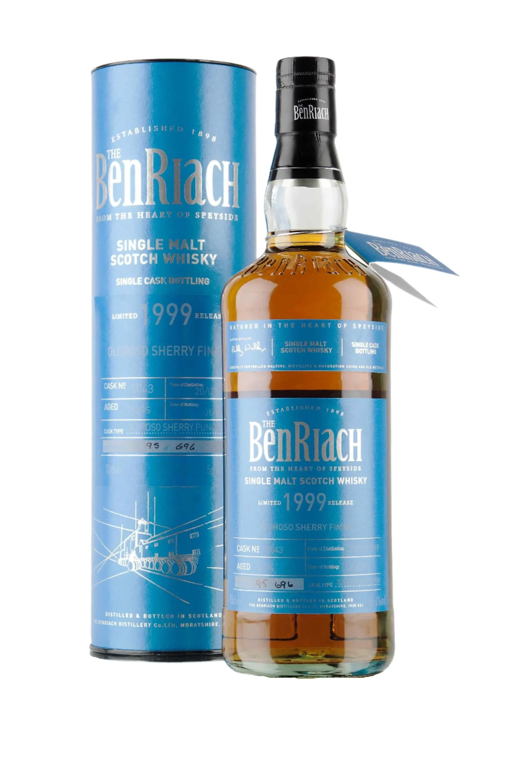 Benriach 1999 16 Year Old Batch 13 Cask #5043 Speyside Single Malt Scotch Whisky - Whiskey