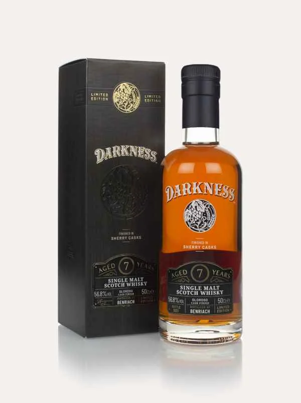 Benriach 7 Year Old Oloroso Cask Finish (Darkness) Scotch Whisky | 500ML - Whiskey