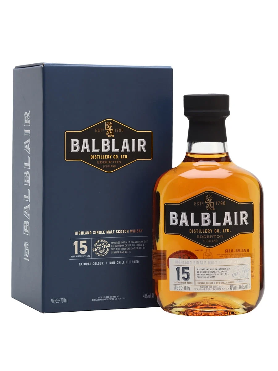 Balblair 15 Year Old Highland Single Malt Scotch Whisky | 700ML - Whiskey