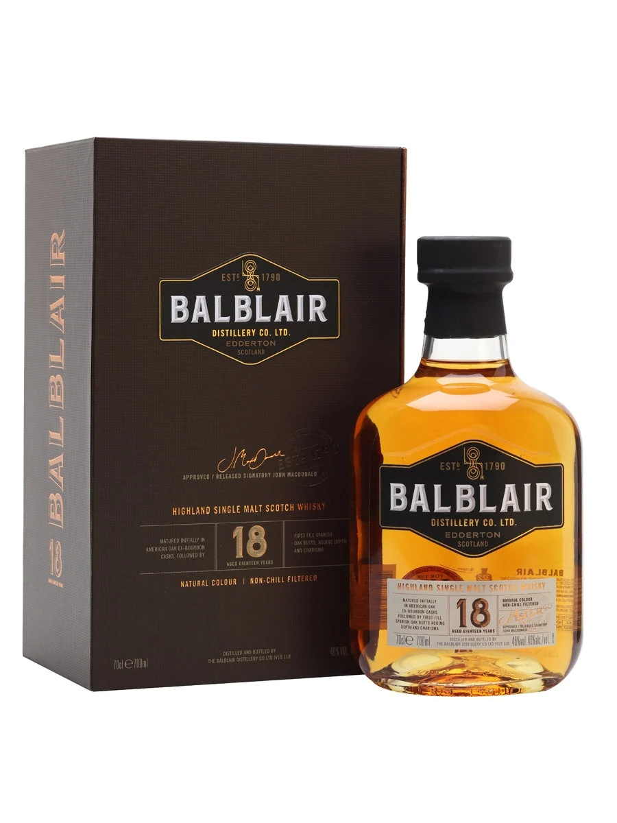 Balblair 18 Year Old Highland Single Malt Scotch Whisky | 700ML - Whiskey