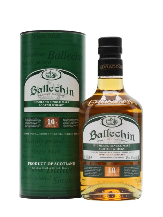 Ballechin 10 Year Old Heavily Peated Highland Single Malt Scotch Whisky | 700ML - Whiskey