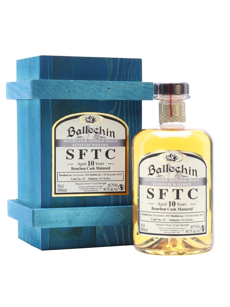 Ballechin 2008 Whisky escocés de pura malta Bourbon Cask Highland de 10 años | 500ML