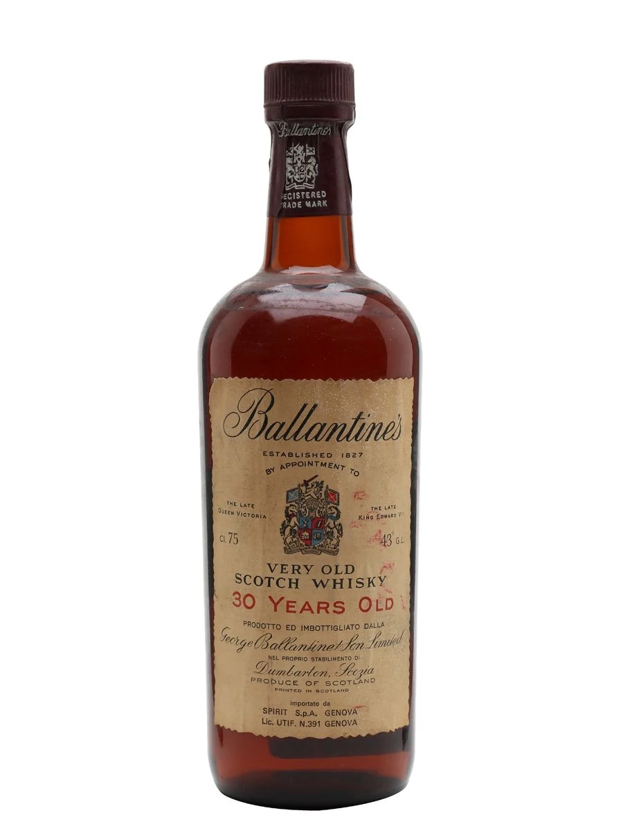 Ballantine's 30 años Bot.Whisky escocés mezclado de los años 70 | 700ML