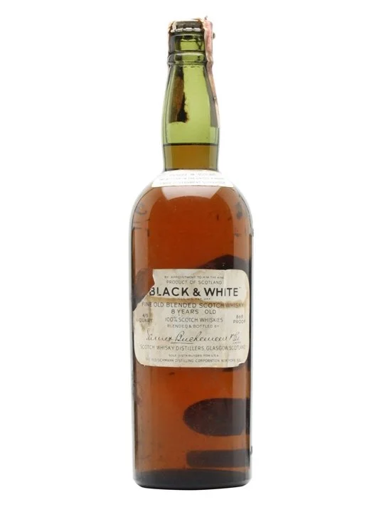 Black & White Bot.1940s Spring Cap Blended Scotch Whisky - Whiskey
