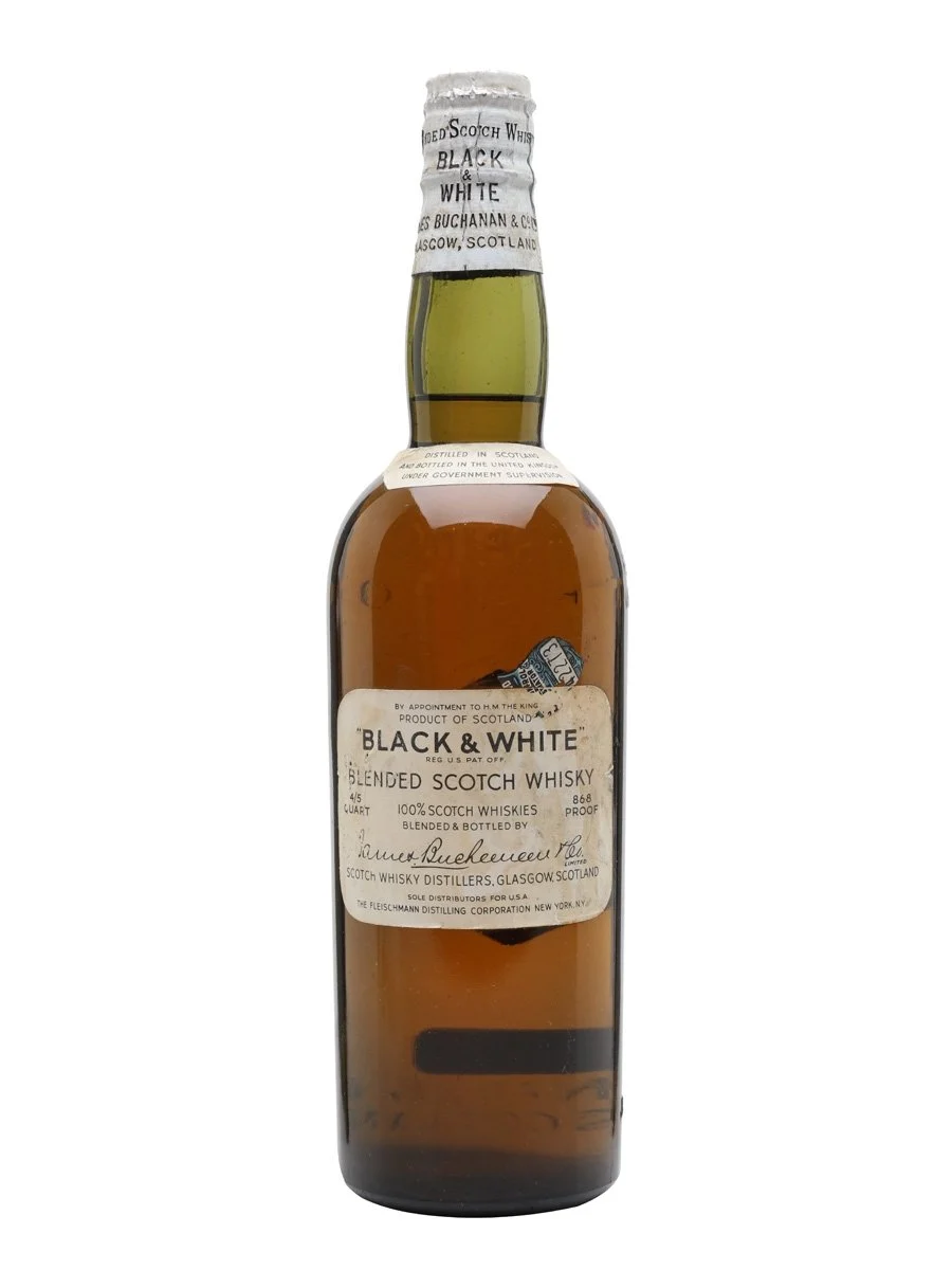 Black & White Bot.1930s Blended Scotch Whisky - Whiskey